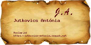 Jutkovics Antónia névjegykártya